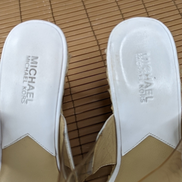 Michael Kors women's sz 6M platform espadrille toe loop sandals - Picture 9 of 10